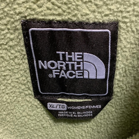 North Face XL Womens Denali Fleece Jacket Full Zip Drawstring Sage Green - Picture 9 of 12